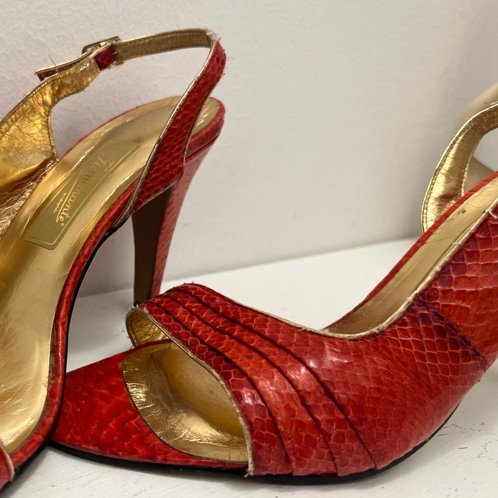 Vintage Fiammante Leather Snakeskin